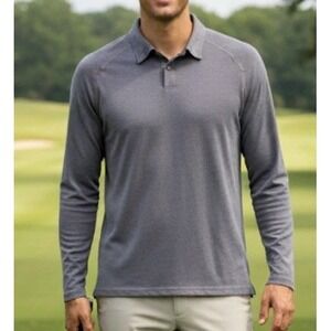 Rhone Mens XL Long Sleeve Golf Polo Shirt  Pullover Stretch Long Sleeve